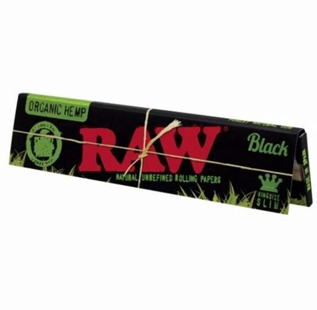 RAW - Black Organic Hemp King Size Slim - Rolling Papers - Accesories
