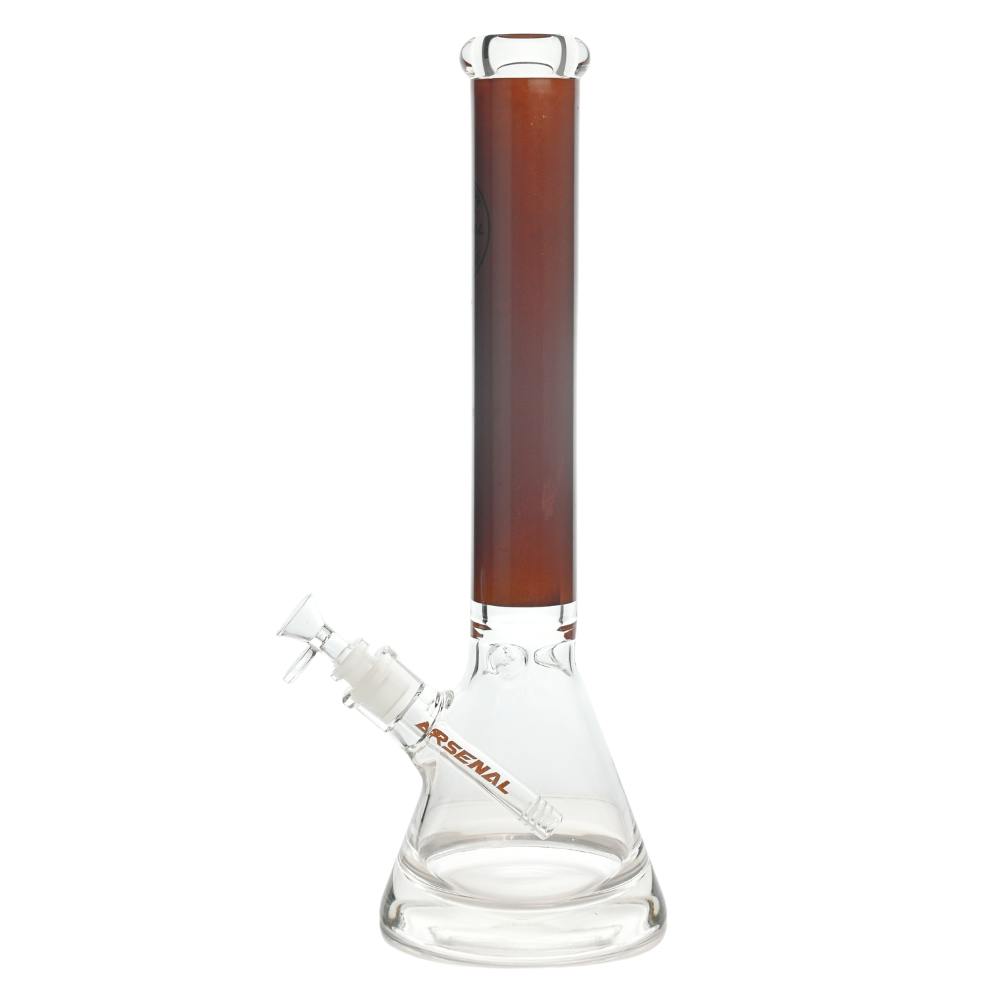 16" 7mm Arsenal Coloured Glass Beaker Bong (Amber)