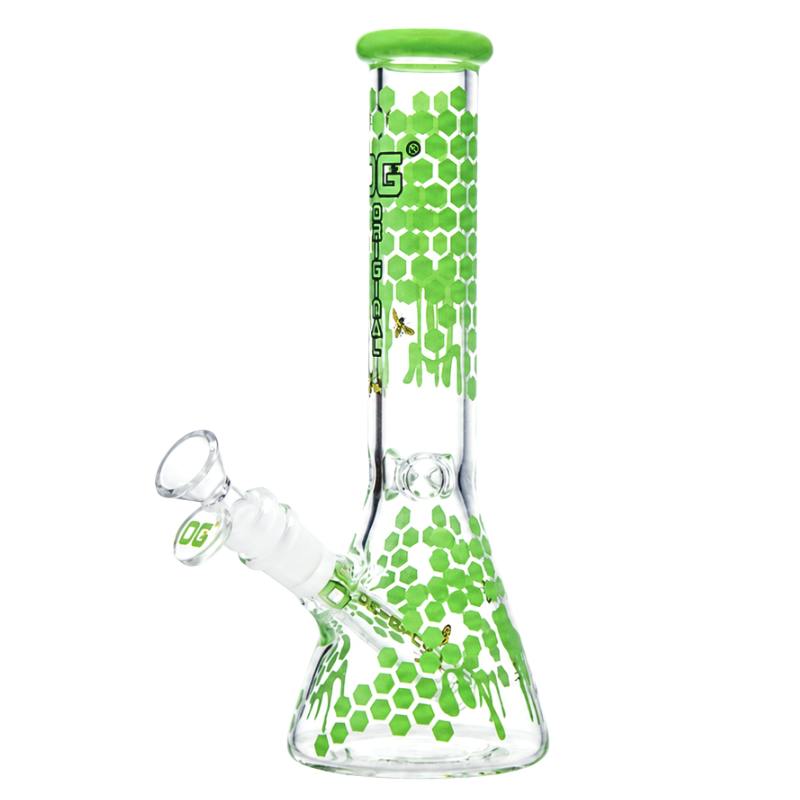 10" 5mm Honey Drip Beaker (Green)