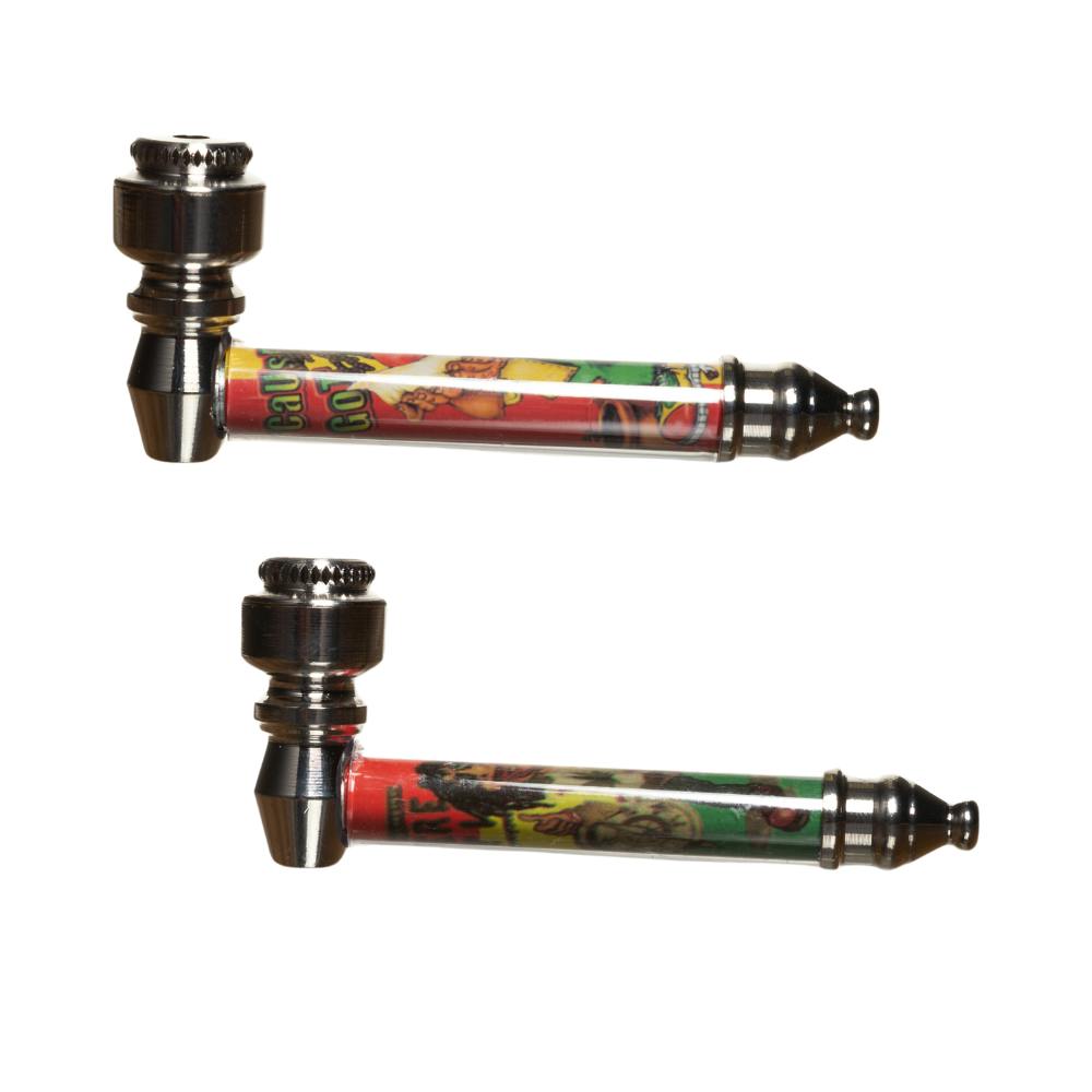 Arsenal - High Grade Large Metal Hand Pipe w/ Screens (Rasta) - Accessories