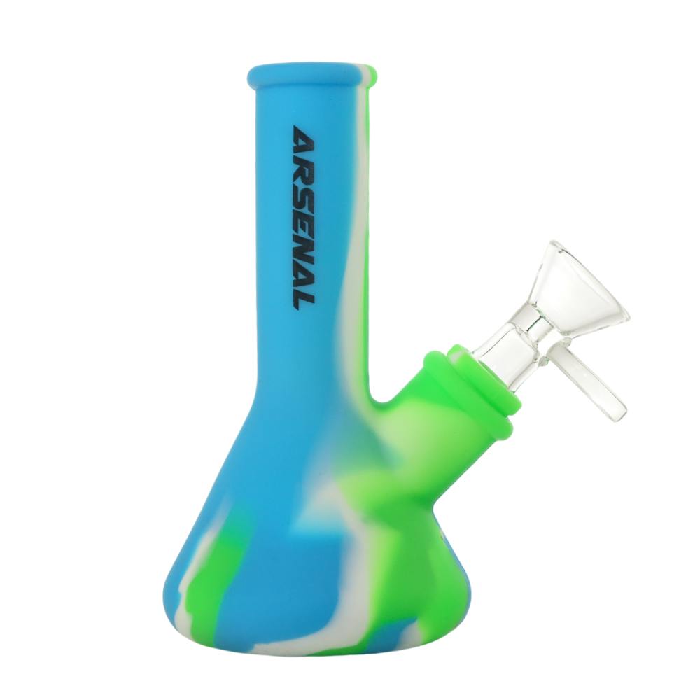 5" Arsenal Colour Burst Silicone Beaker Bong
