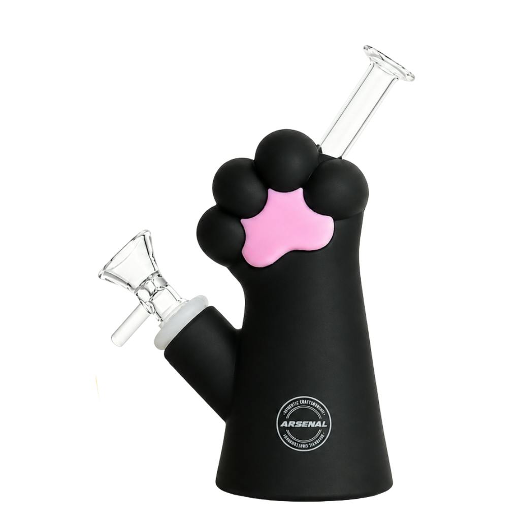 6" Kitty Paw Silicone Water Pipe
