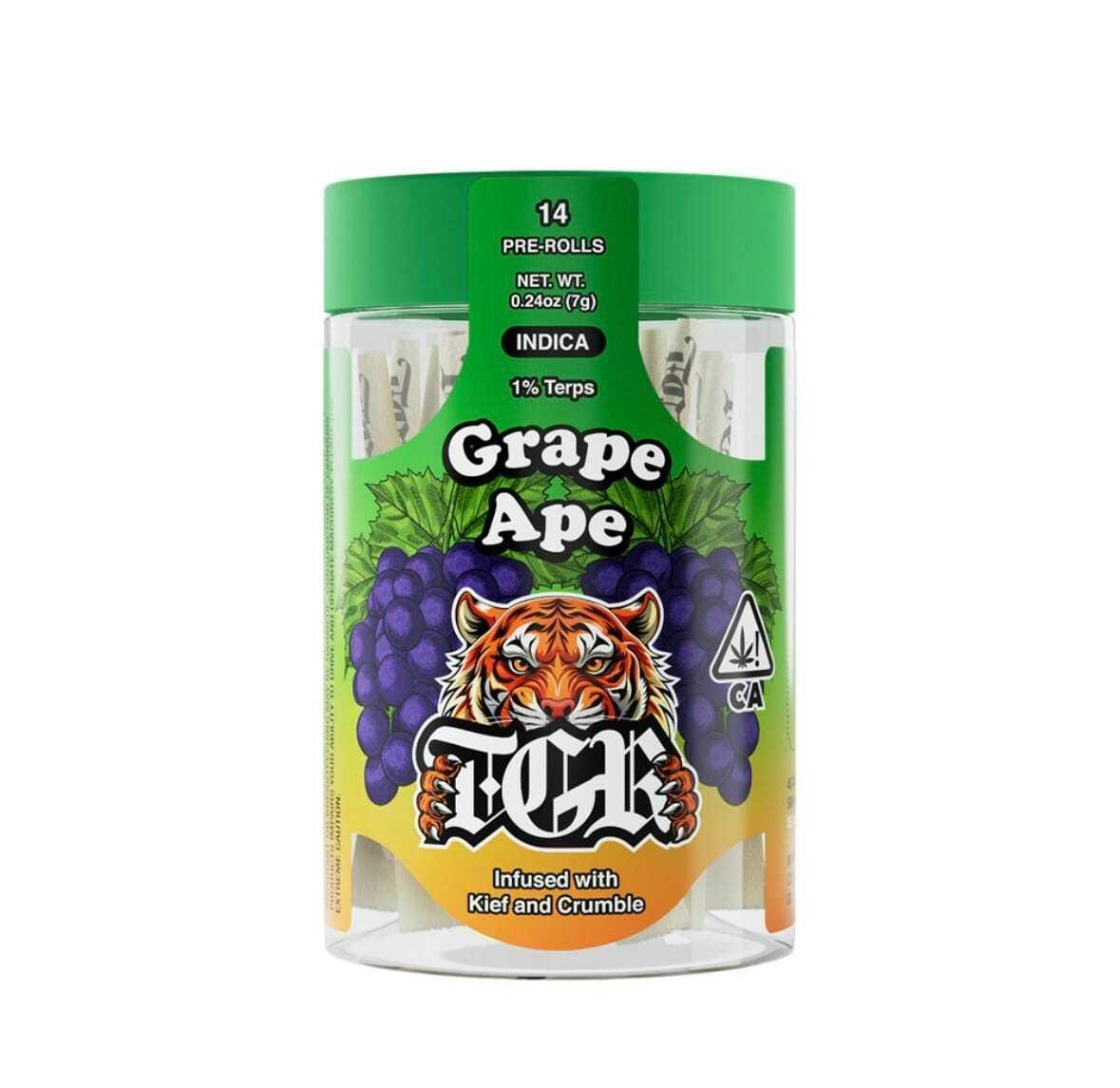 TGR - TGR - Grape Ape - Kief & Crumble Infused (14 Joints) - 7g - 7g