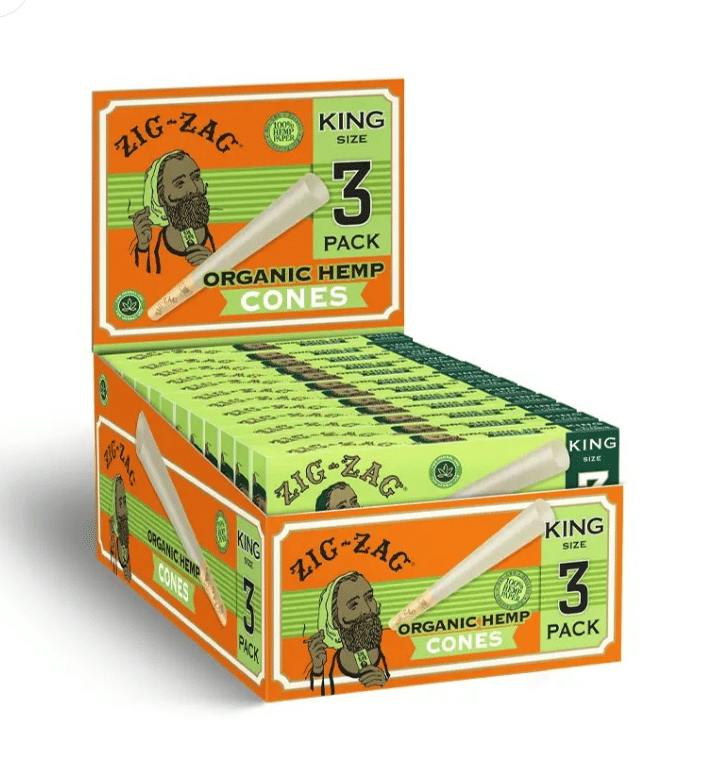Zig Zag - Zig Zag - Organic Hemp Paper Cones King Size - 3 Cones
