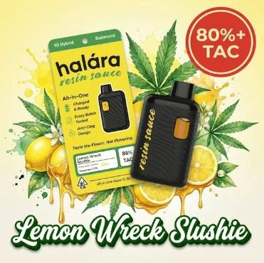 Halara - Halara - Lemon Wreck Slushie - Live Resin Sauce All In One Vape - 1g - Halara AIO