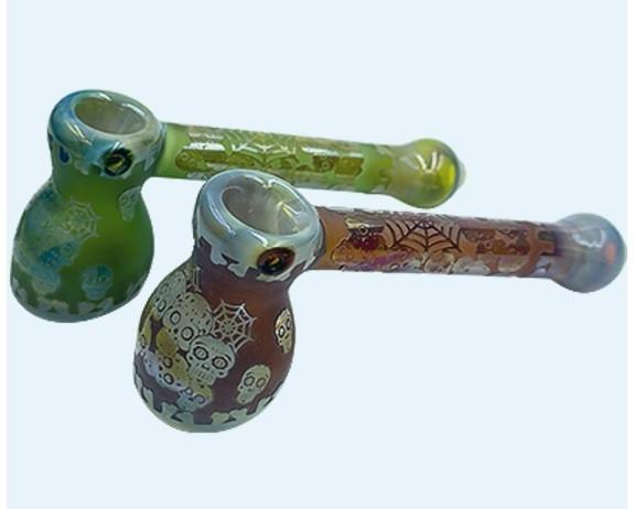 Etched Hammer Bubbler - 6.5" Assorted Designs ELITE SERIES