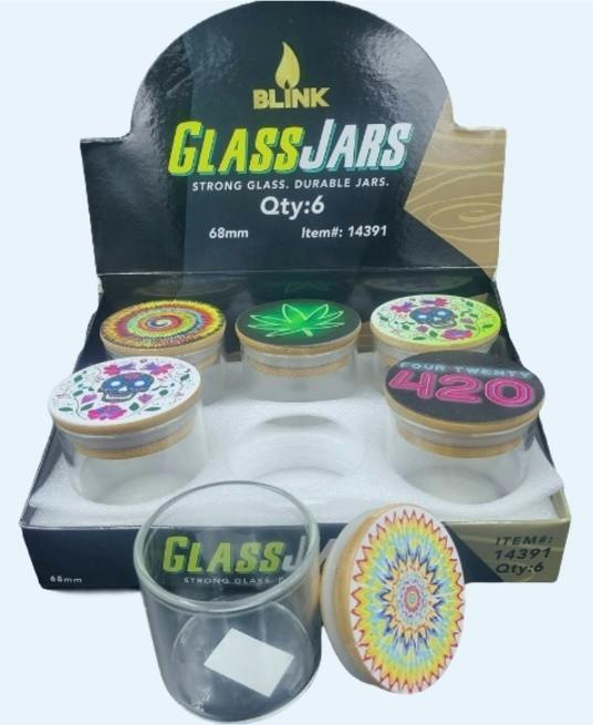 Blink Air Tight Glass Jars - Bamboo Lid - 7g