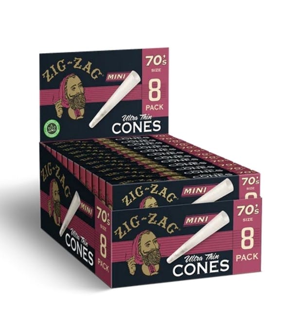 *Zig-Zag UltraThin Cones 70mm Minis 8 Pack at Noble Labs & Dispensary