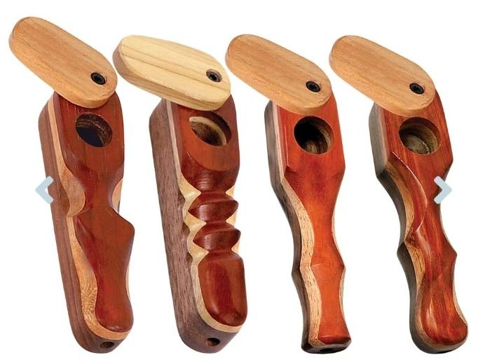 Swivel Lid Wood Hand Pipe | 3.75"
