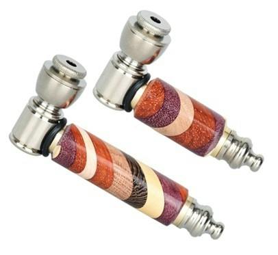 Rainbow Wood & Stainless Steel Hand Pipe