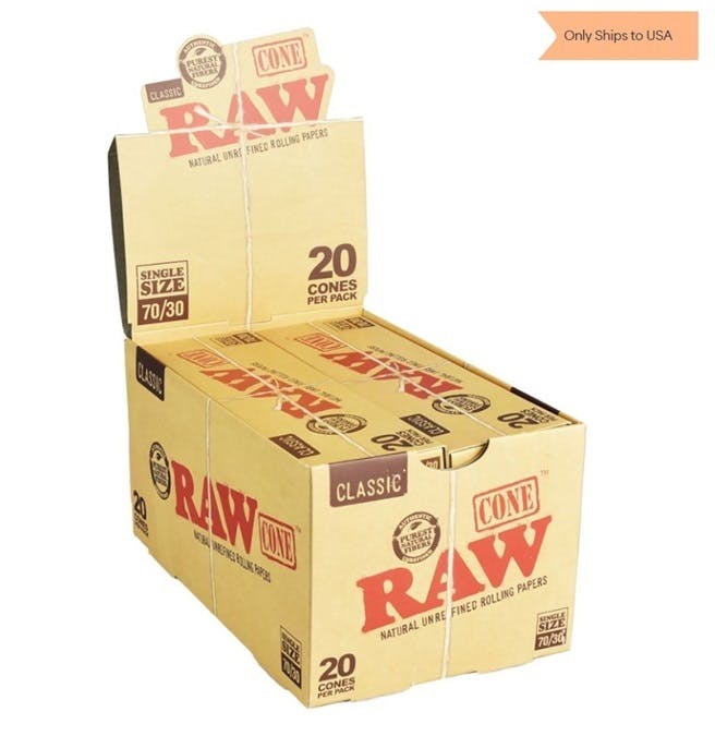 RAW CLASSIC PRE-ROLL CONE 70mm/24mm at Noble Labs & Dispensary