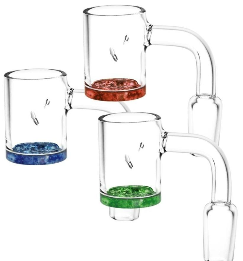 Color Bottom Vortex Flow Quartz Banger | 14mm M