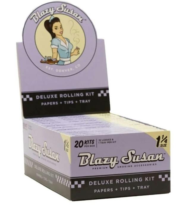 Blazy Susan - Purple Deluxe Rolling Kits | 1 1/4 at Noble Labs & Dispensary