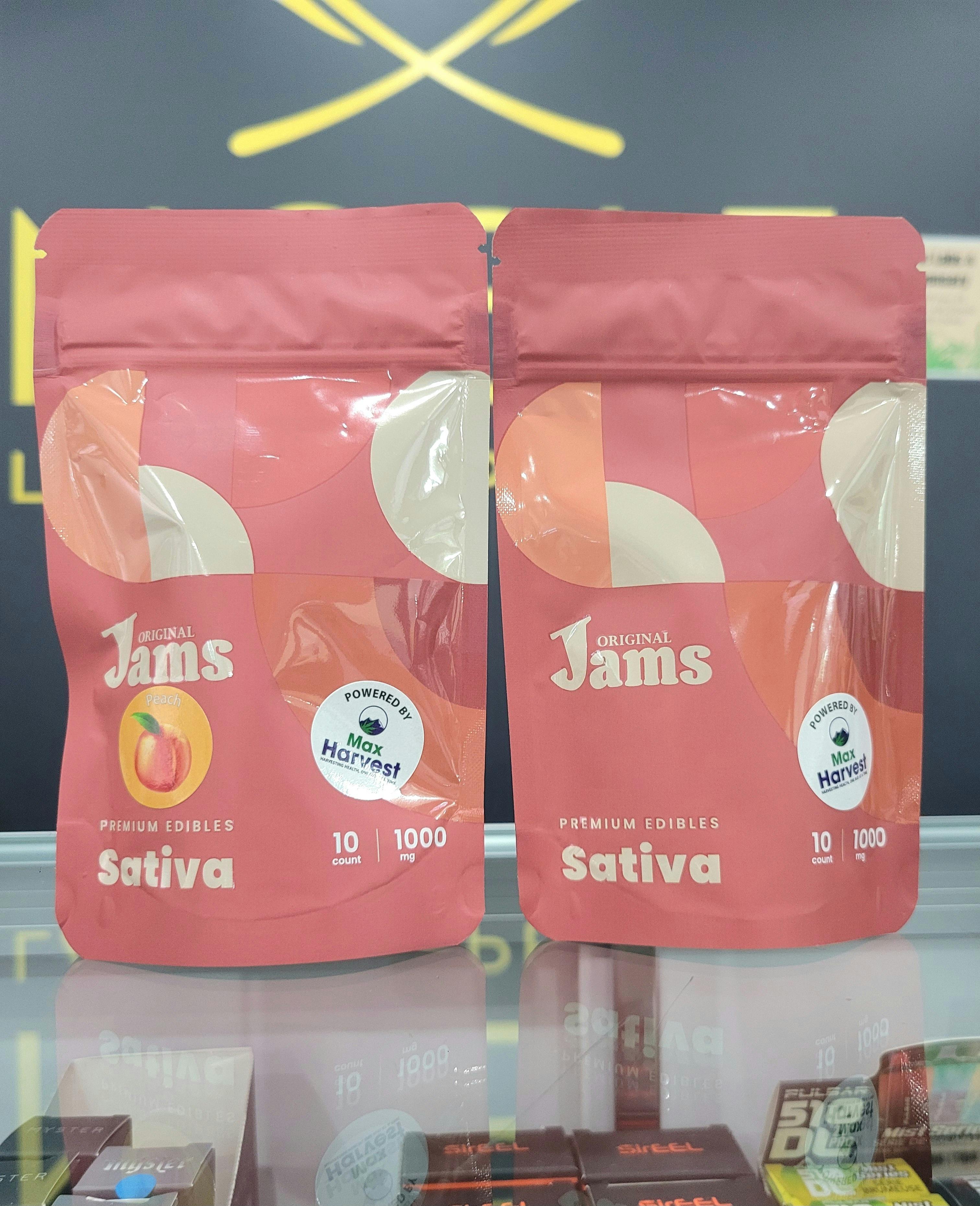 Noble Labs - Jams 100mg/ 10pk Sativa Gummies | Peach