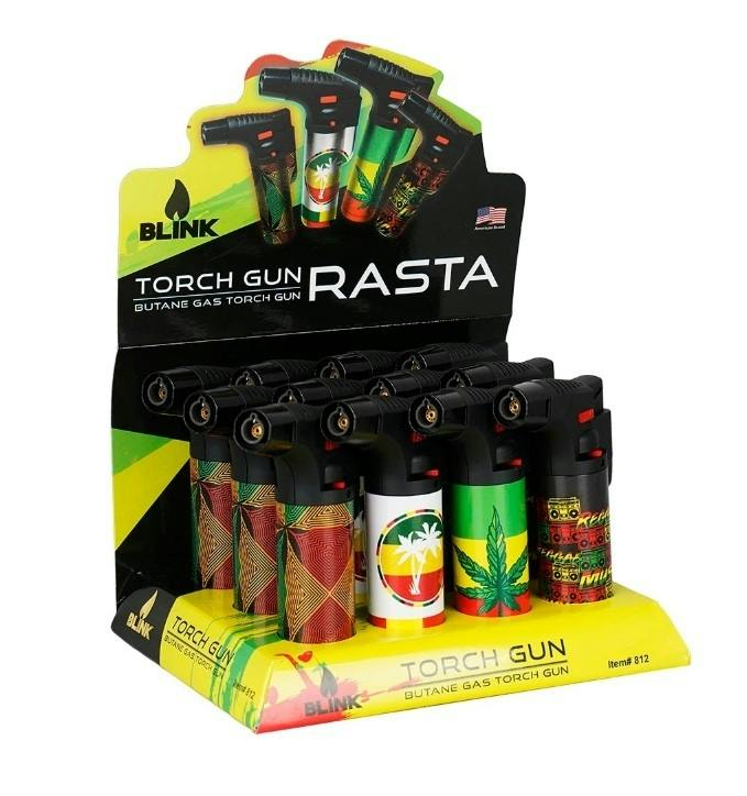 Blink Torch Gun Lighter | 4.5" | Rasta