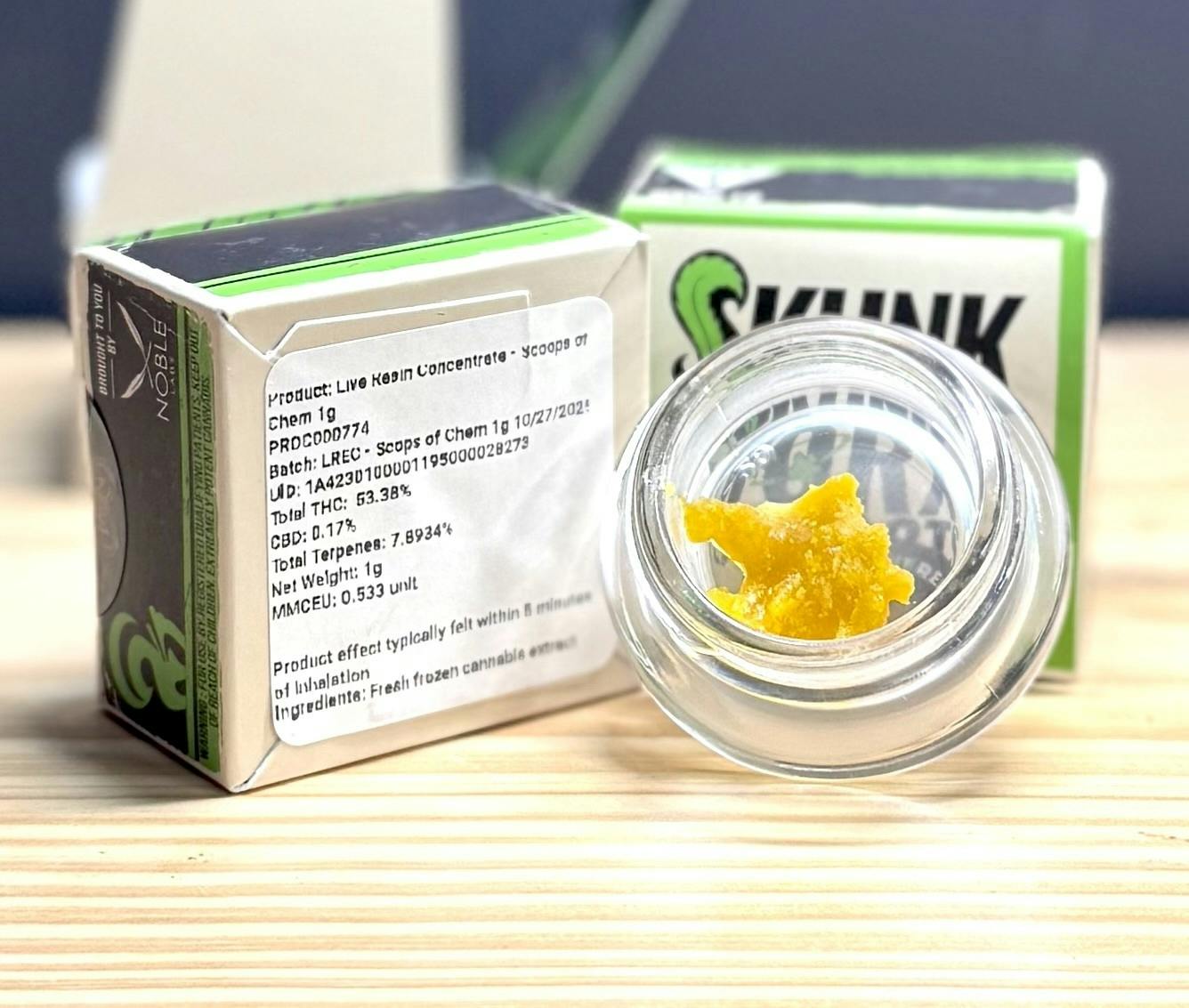 Noble Labs - Skunk Worx Live Resin 1g | Scoops of Chem