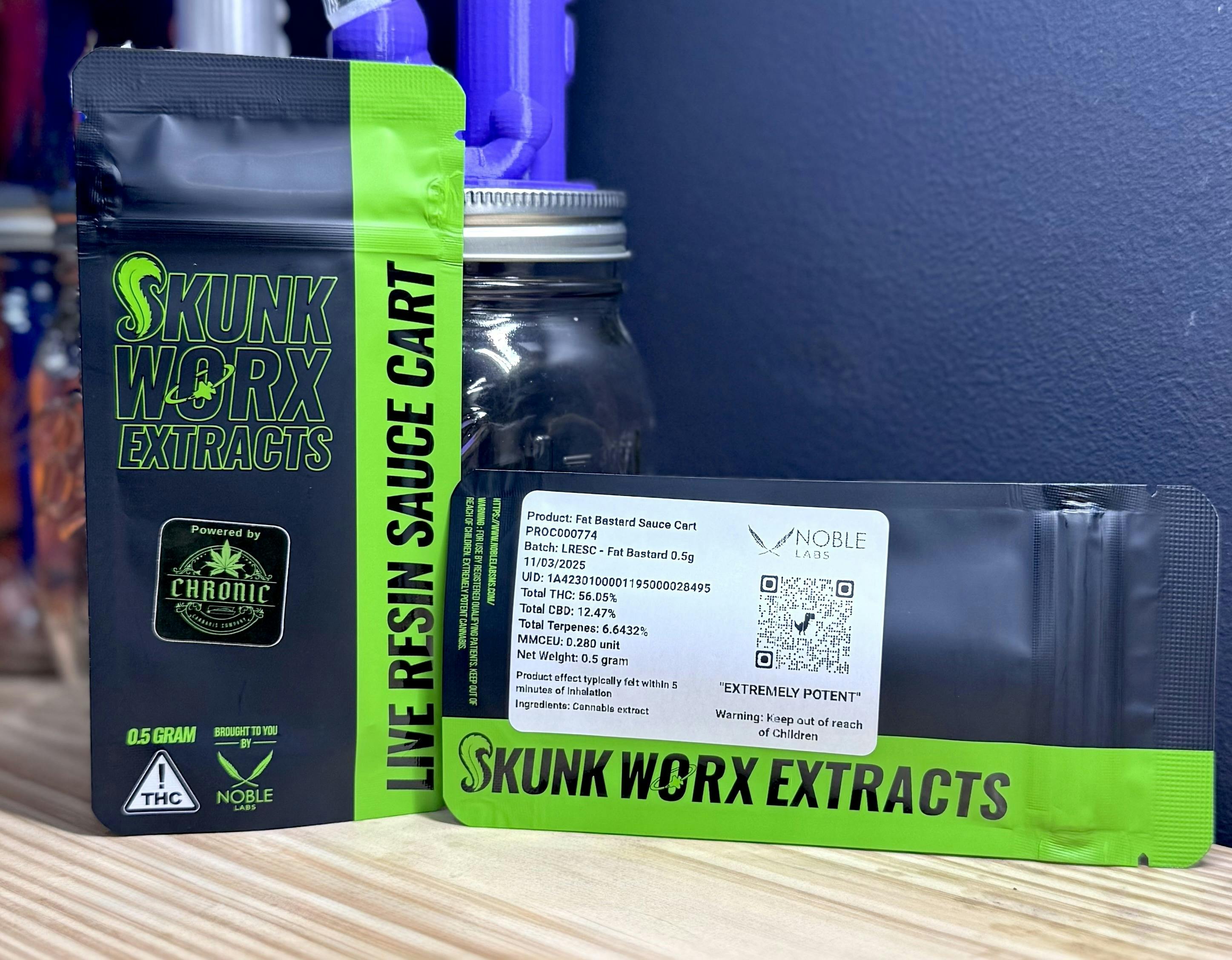 Noble Labs - Skunk Worx Sauce Cart .5g | Fat Bastard at Noble Labs & Dispensary