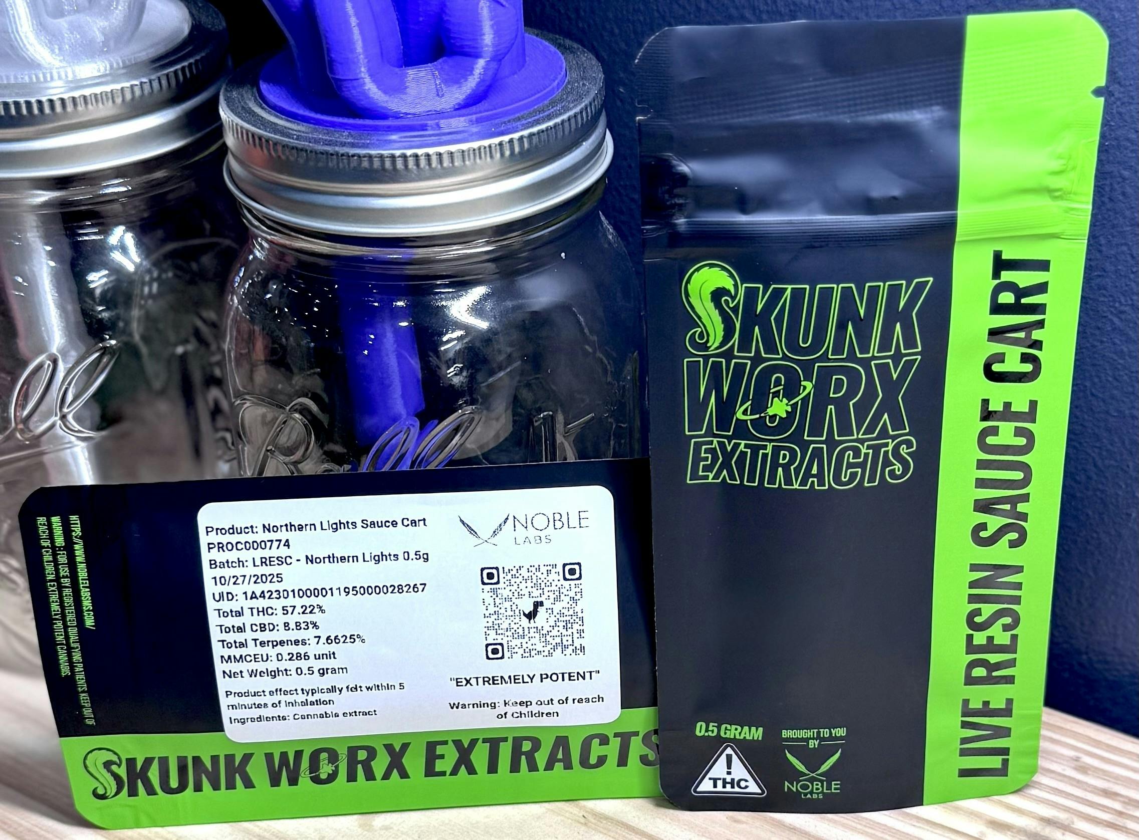 Noble Labs - Skunk Worx Sauce Cart .5g | Northern Lights at Noble Labs & Dispensary