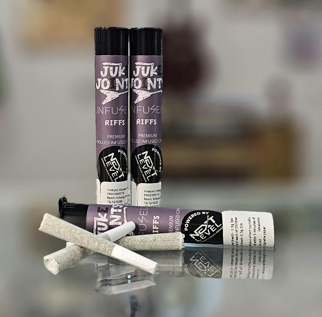 Juke Joints Infused RIFFs 3pk x .5g | Peanut Butter Breath at Noble Labs & Dispensary