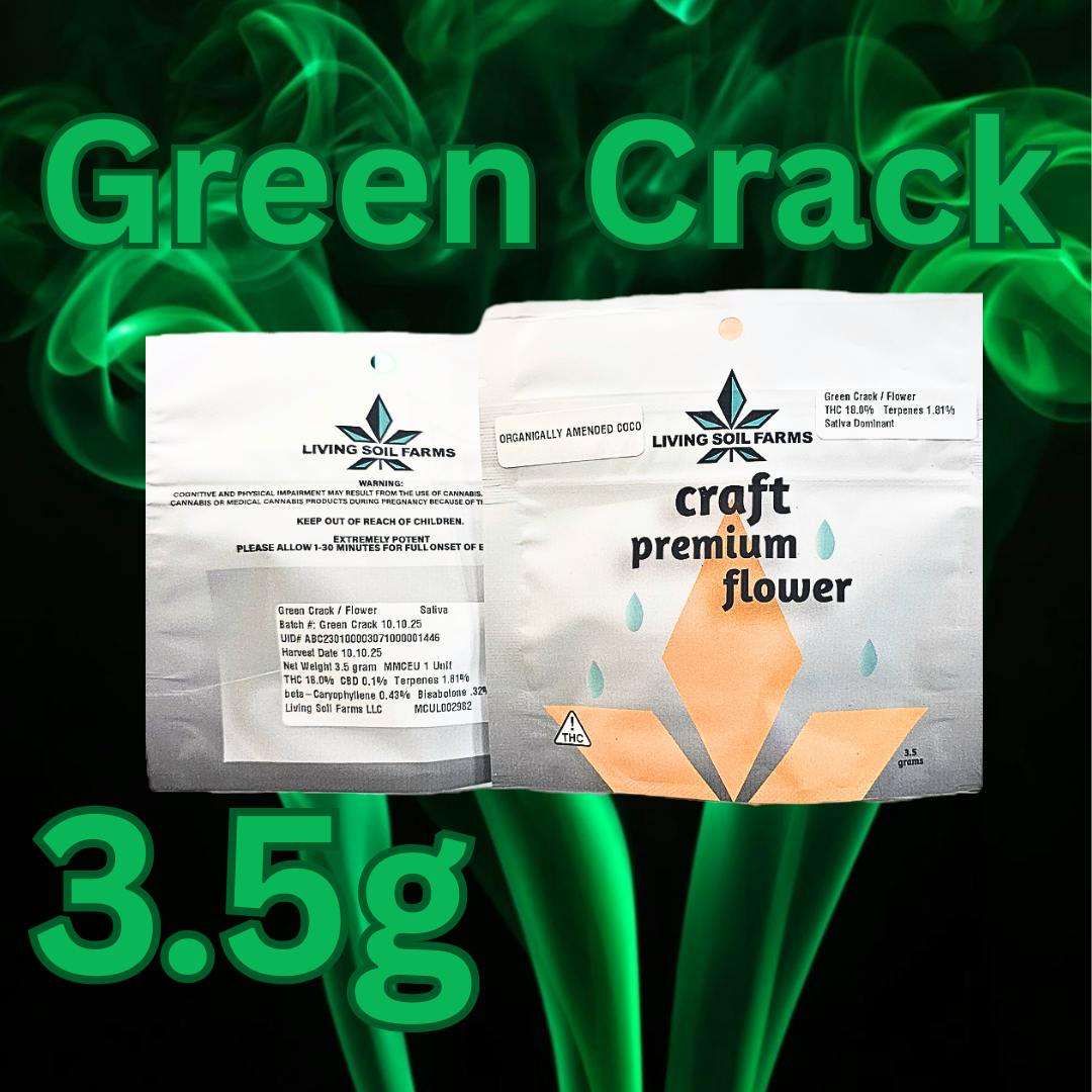 Living Soil Farms 3.5g | Green Crack