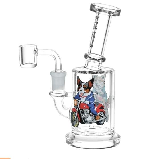 Pulsar Moto Corgi Glass Dab Rig | 6.75" | 14mm F