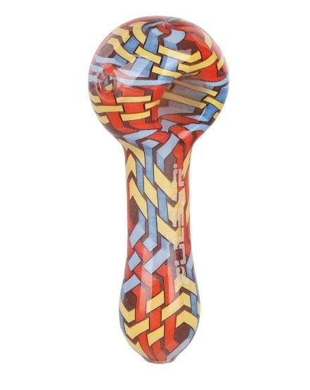 Pulsar Inside Print Glass Spoon Pipe | 4.75" - Assorted Designs