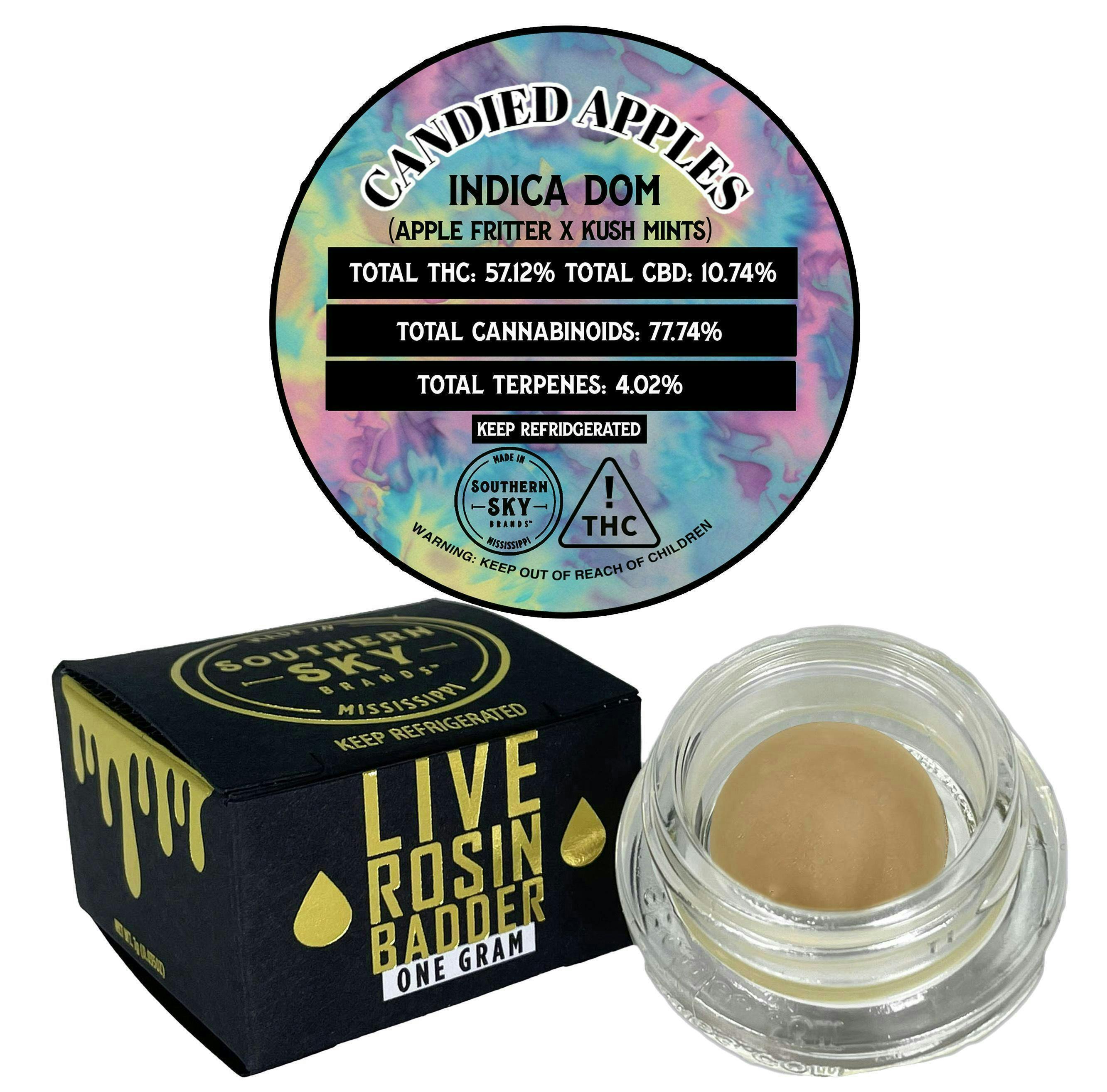 Candied Apples - 1g Live Rosin - Southern Sky - Indica