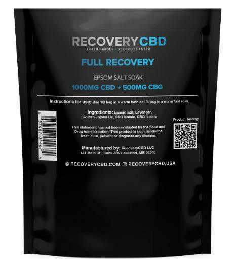 Recovery CBD | Epsom Salt Soak 1000mg CBD at HighNorth Mystique of Maine - Gardiner