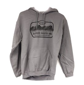 Rugged Roots | Gray Hoodie with Black Logo 2XL