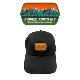 Rugged Roots | Dad Hat Black with Leather Logo