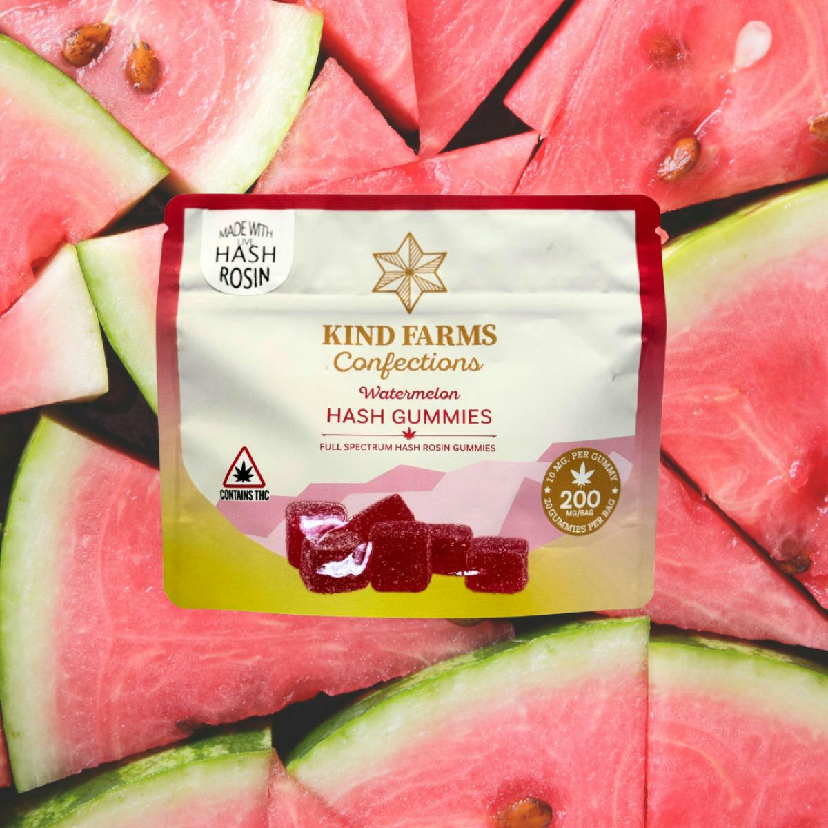 Kind Farms | Watermelon Hash Rosin Gummies