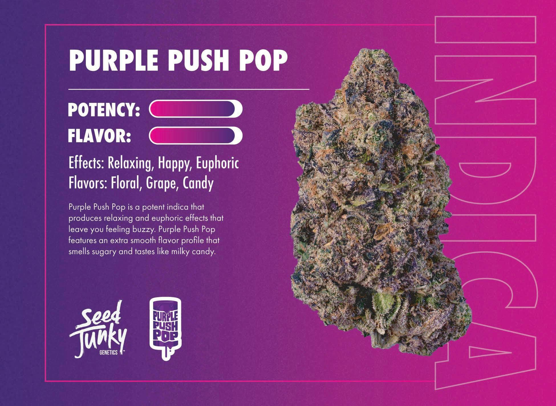 Seed Junky | 3.5g Flower Jar | Purple Push Pop