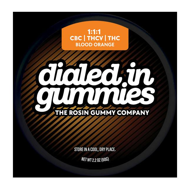 Dialed In | Innovation Rosin Gummies 100mg 1:1:1 CBC:THCV:THC | Blood Orange