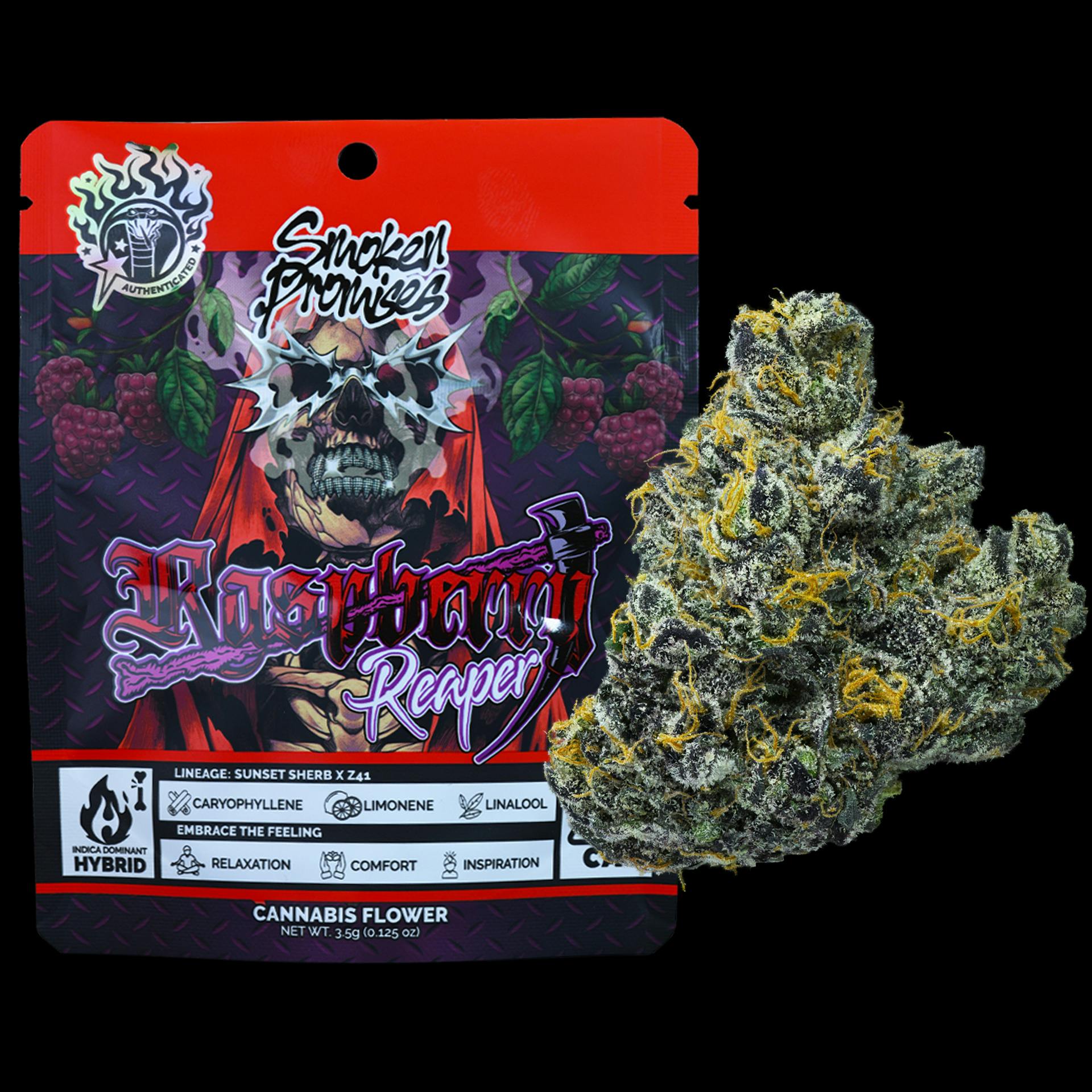 Smoken Promises | 14g Flower Mylar | Raspberry Reaper