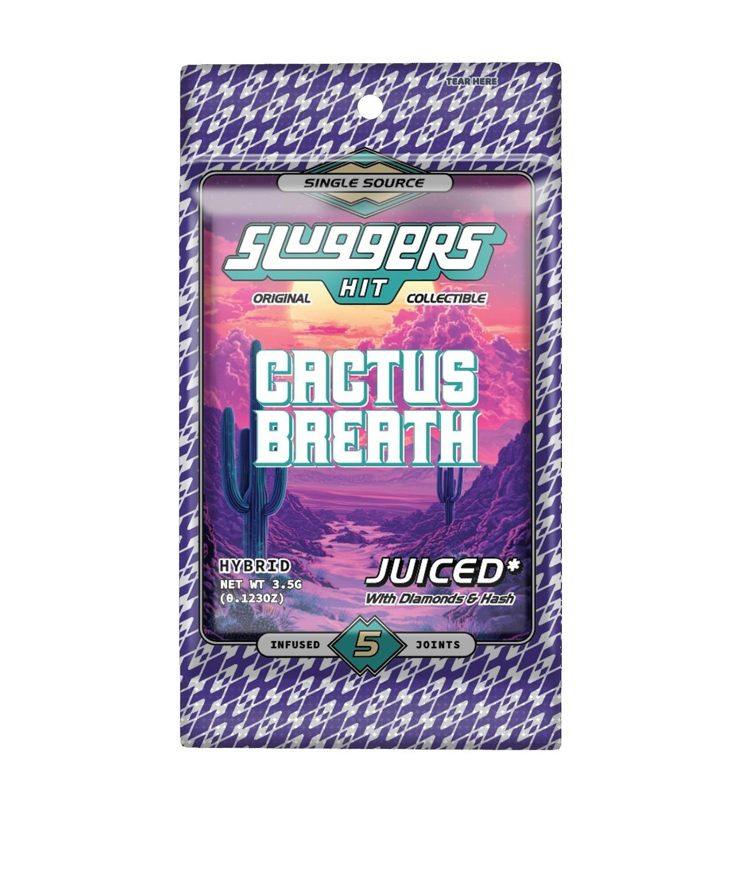Sluggers | 5-Pack x 0.7g (3.5g) Infused Pre-Rolls | Cactus Breath