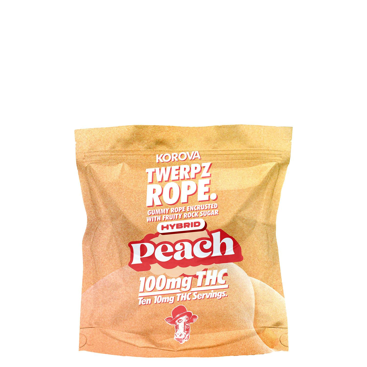 Korova | 100mg Twerpz Rope | Peach