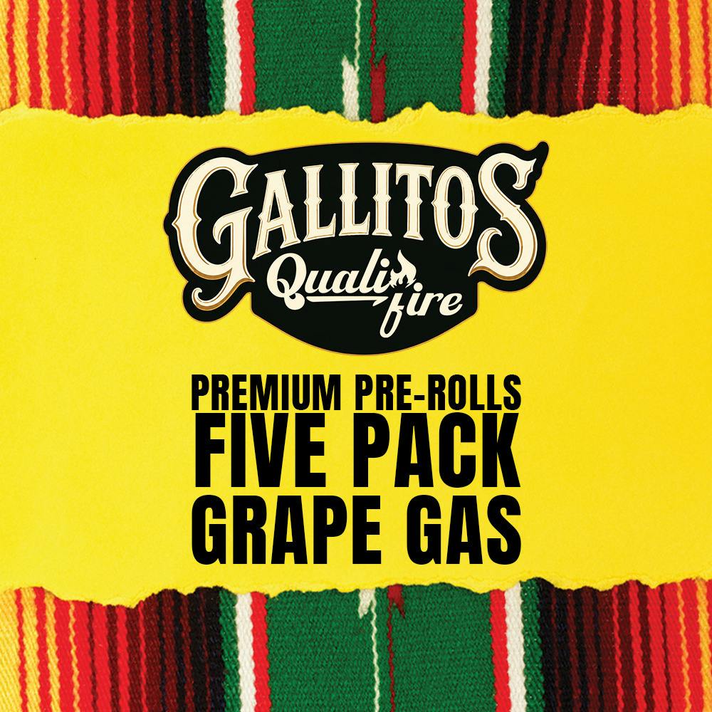Qualifire Farms | 5-Pack x 0.7g (3.5g) Gallitos Pre-Roll | Grape Gas