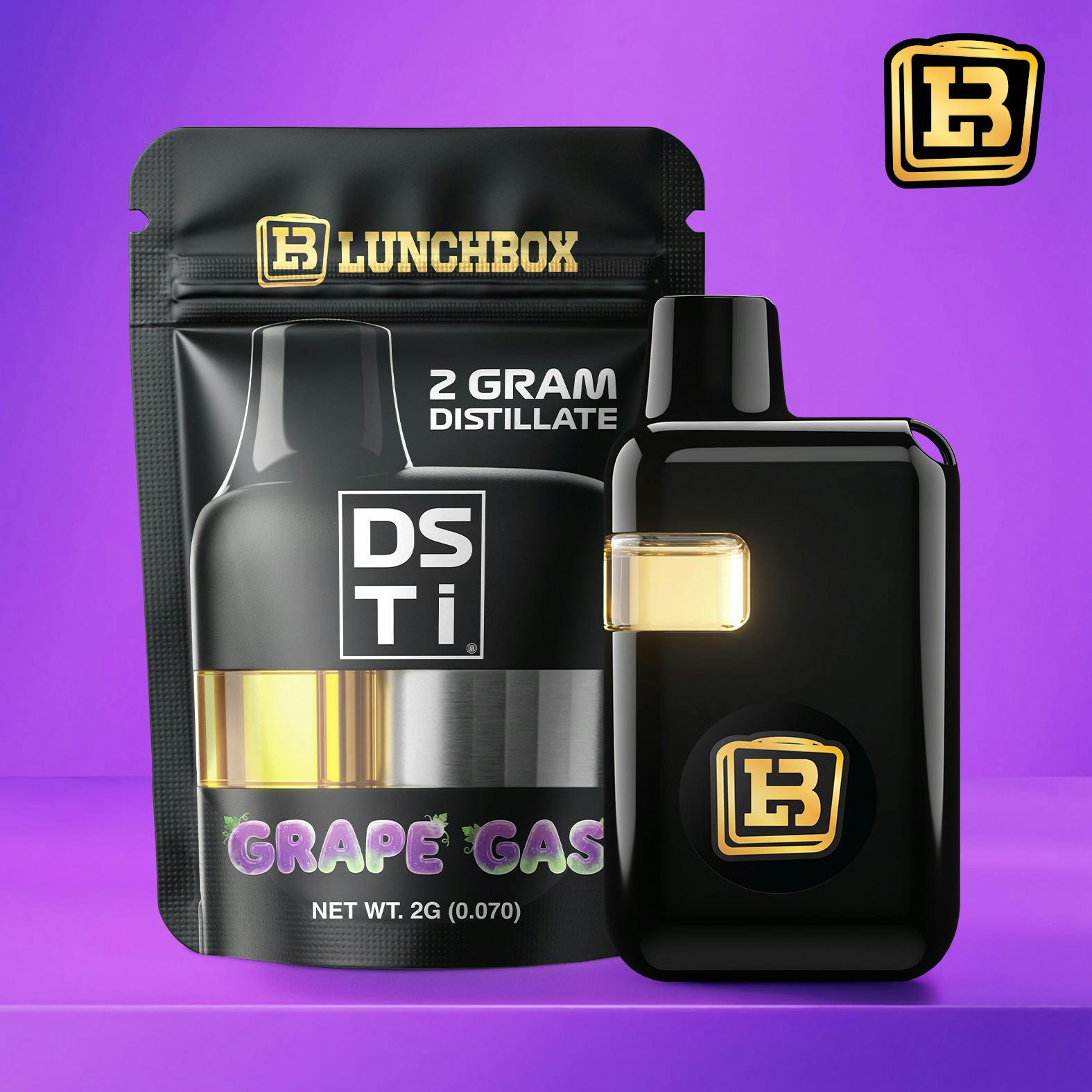 Lunch Box | 2g Distillate AIO | Grape Gas