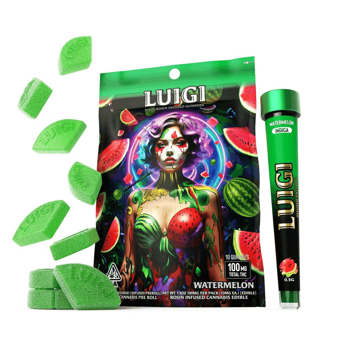 $20 - Watermelon (Gummy) - Luigi - 100mg