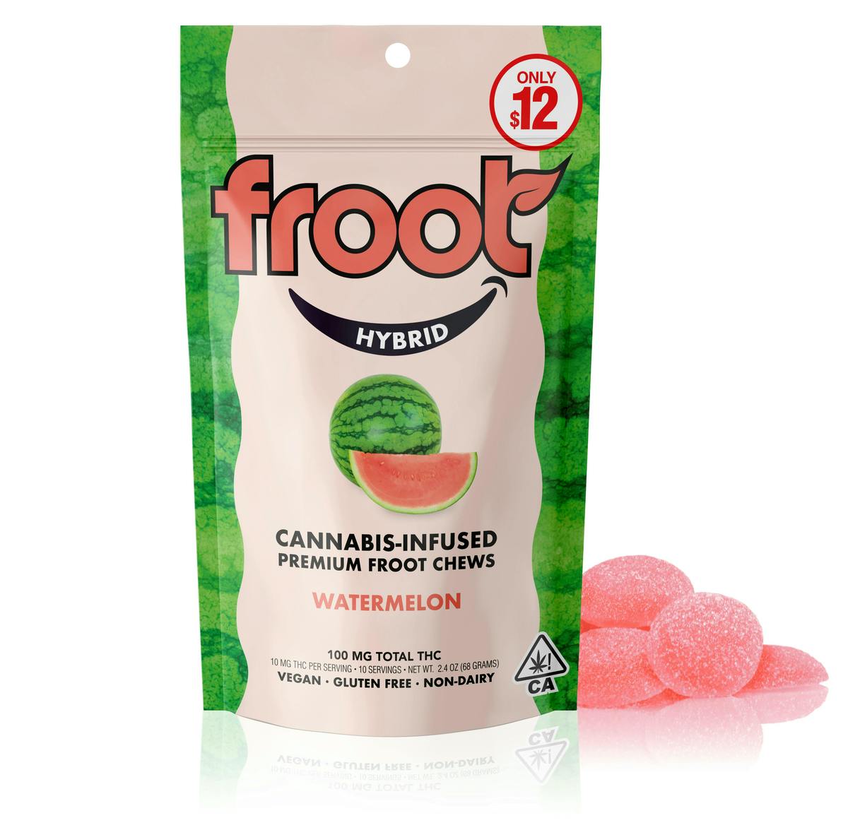$12 - Watermelon (Gummies) - Froot - 100mg