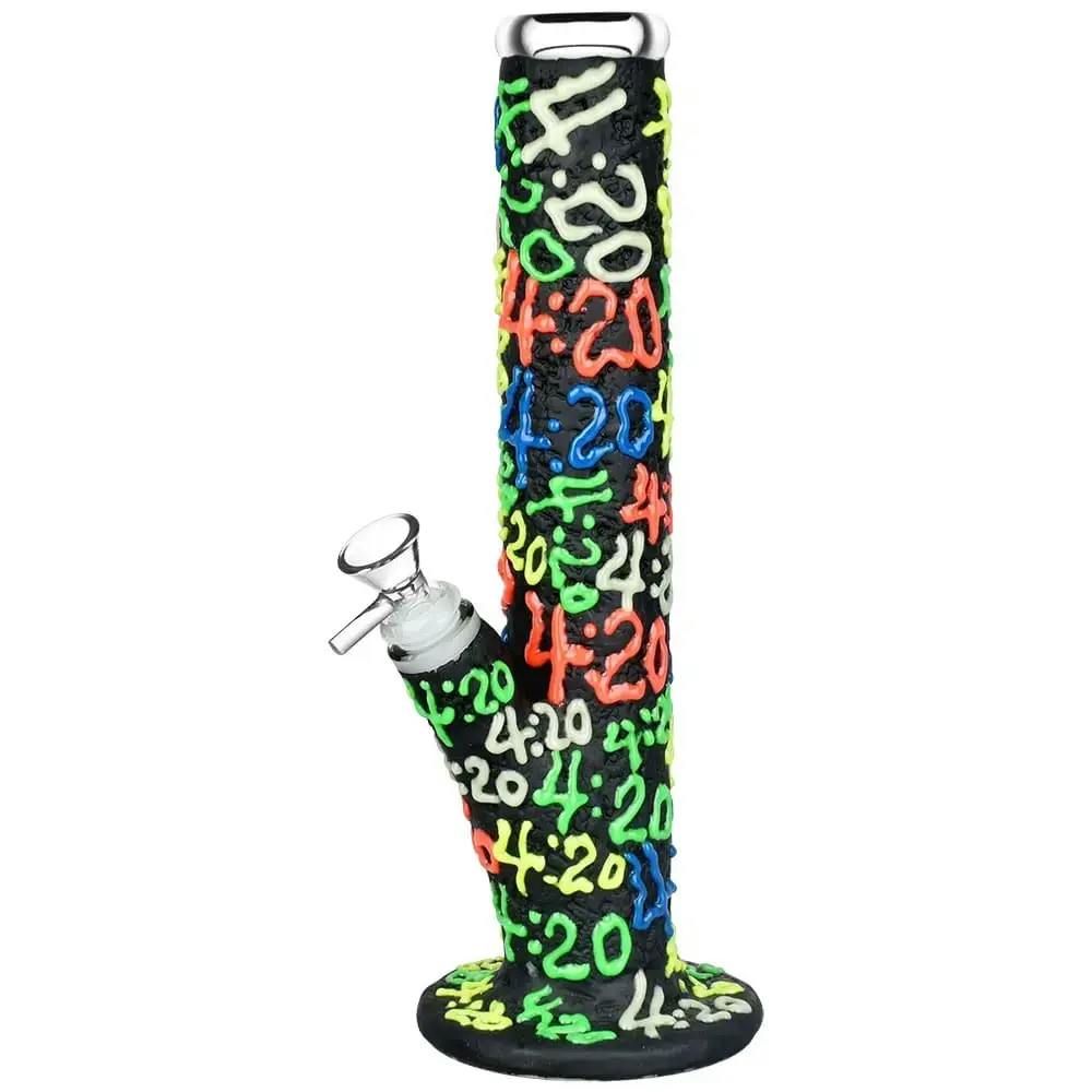 It's 420 Everywhere Glow in the Dark Straight Tube Water Pipe - 11.5"
