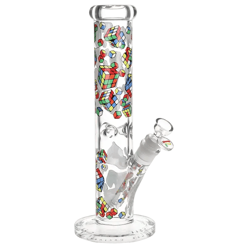 Pulsar Design Series Straight Tube Glass Water Pipe - Cubez