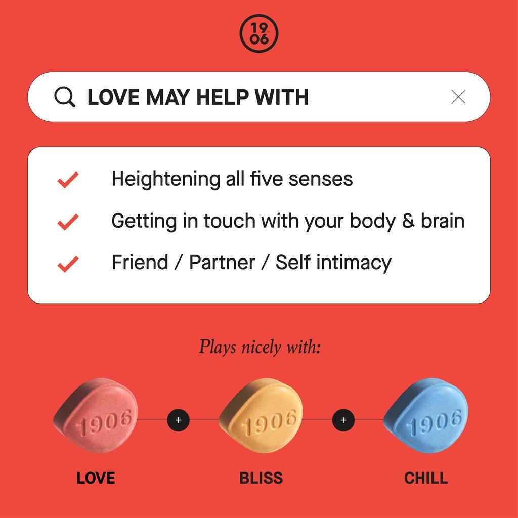 1906 Love Drops Unflavored Ratioed Tablets 2.5mg ea | 30-Pack