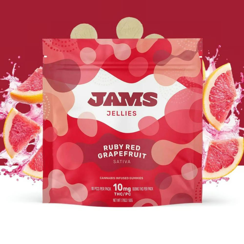 JAMS Ruby Red Grapefruit Gummies 10mg ea | 10-Pack