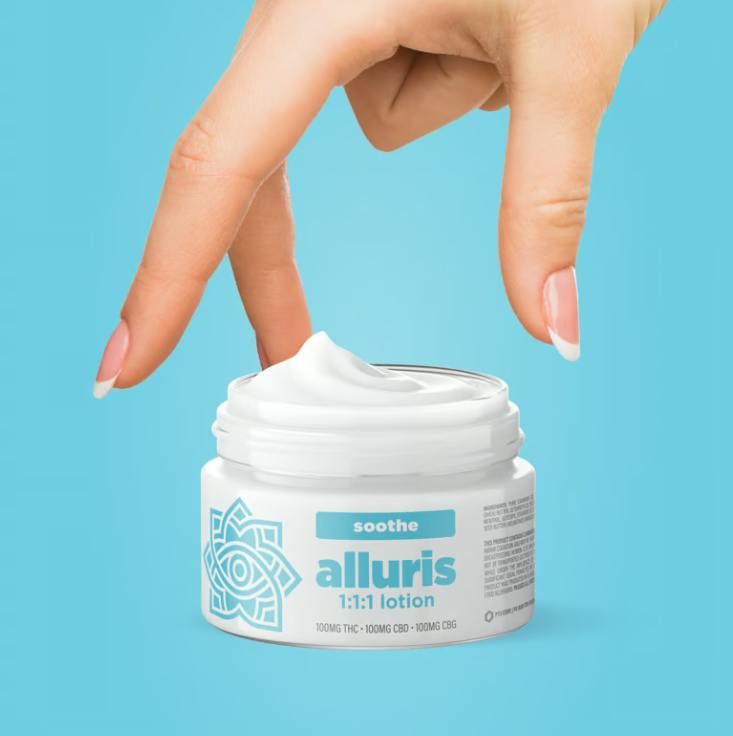 Alluris Wellness Unscented Ratioed Lotion 100mg | 1:1:1 THC:CBD:CBG