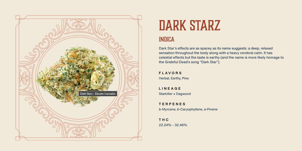 Rooted Dark Starz Whole Flower 3.5g