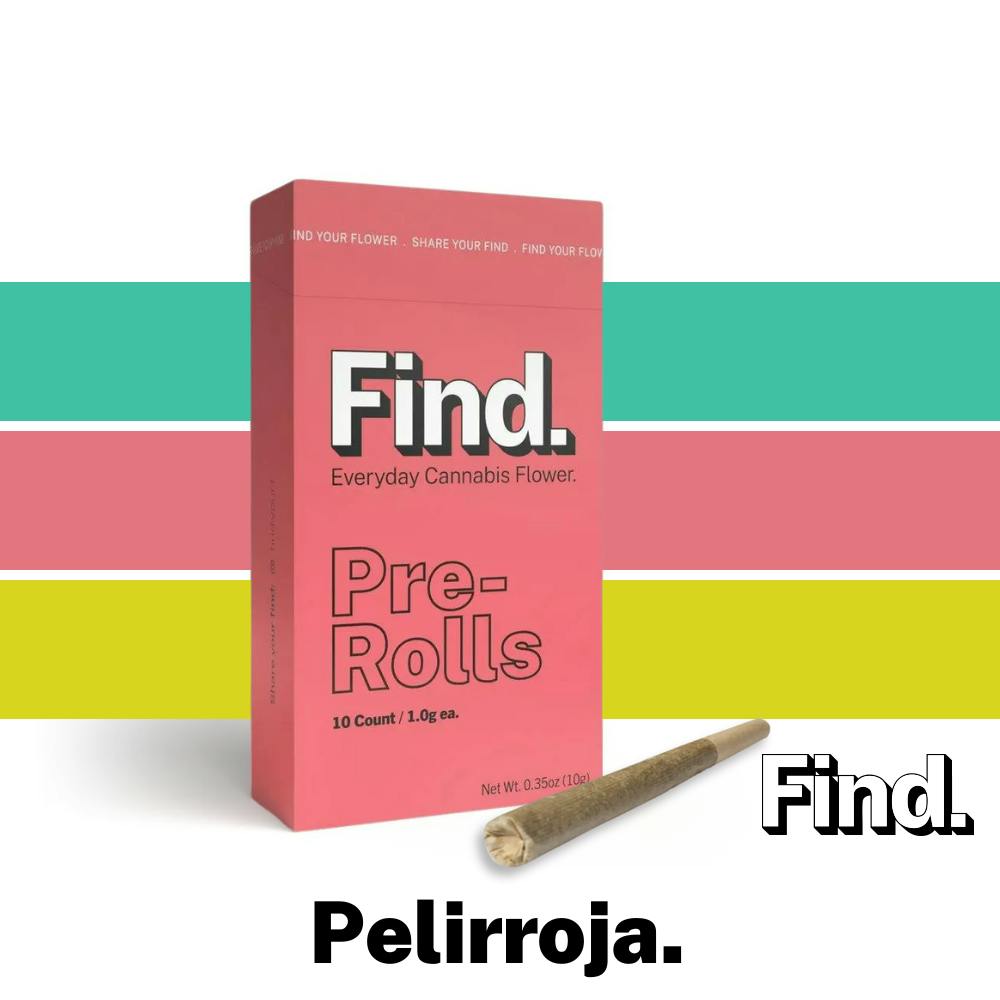 Find. Pelirroja Pre-Roll Pack 1g ea | 10-Pack