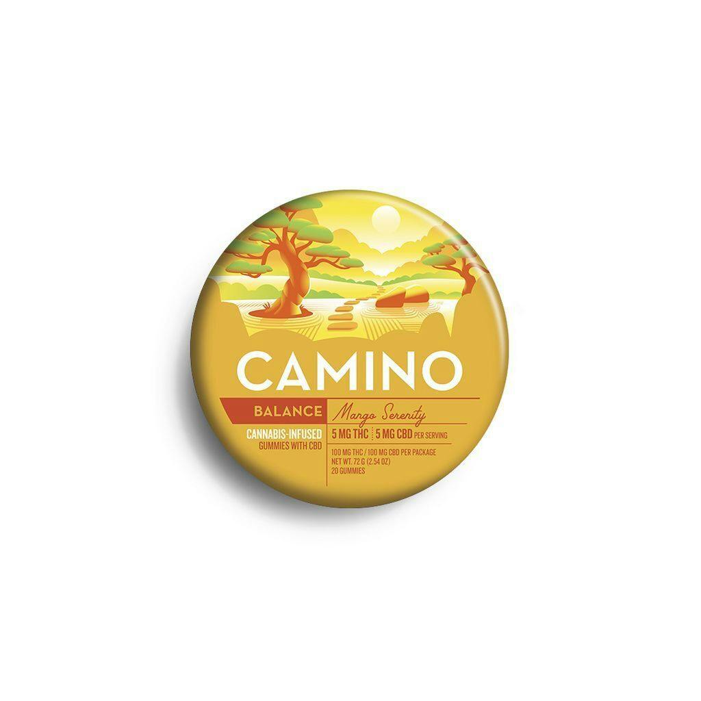 Camino Mango Serenity Ratioed Gummies 10mg ea | 10-Pack | 1:1 THC:CBD