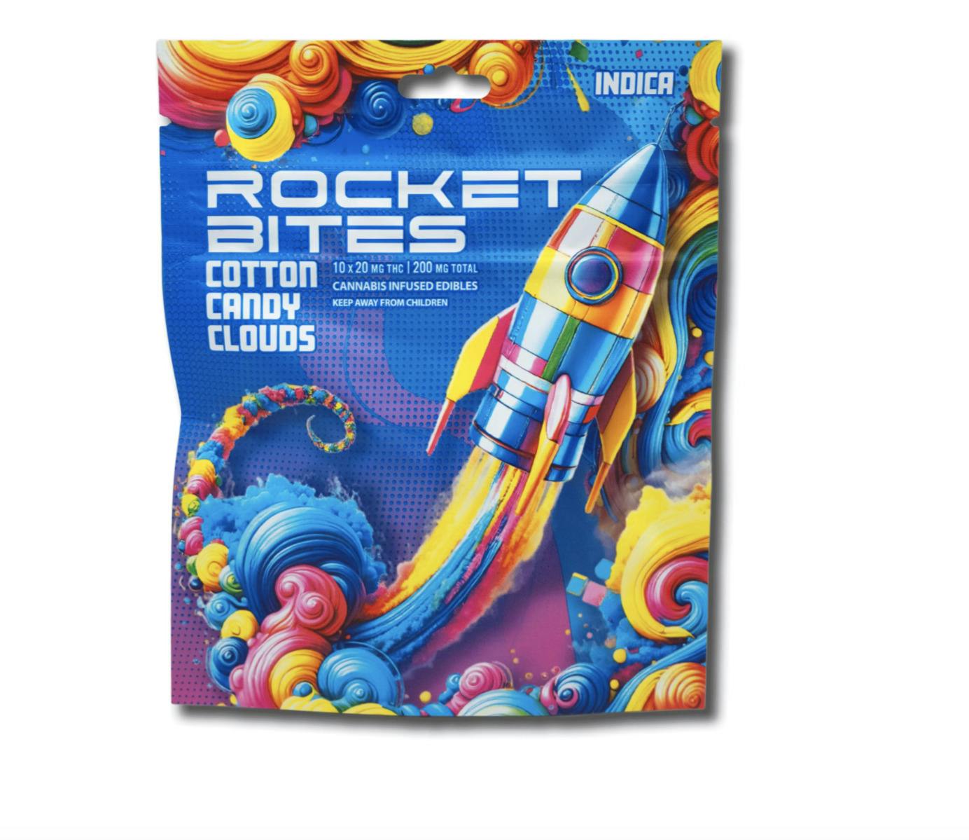 Rocket Bites - Cotton Candy Clouds 200mg Gummies