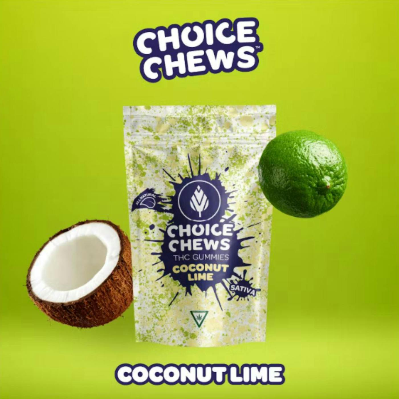 Choice - Coconut Lime 200mg Gummies
